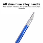 6-in-1 Aluminiumlegierung DIY Schnitzwerkzeug Handgemachtes Federmesser