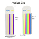 Transparent Strip Color Fluorescent Waterproof Sticky Note Long Strip Index Sticker