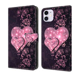 Crystal 3D Shockproof Protective Leather Phone Case, For iPhone 11 Pro Max, For iPhone 11