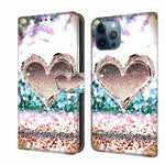 Crystal 3D Shockproof Protective Leather Phone Case, For iPhone 12 Pro Max / 13 Pro Max, For iPhone 13 Pro