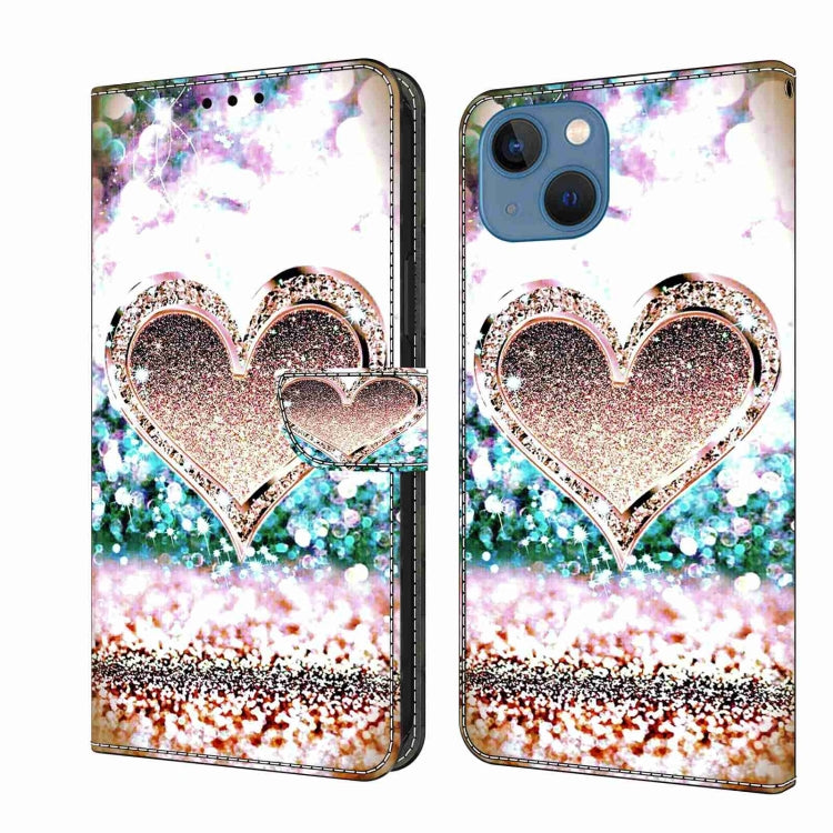 Crystal 3D Shockproof Protective Leather Phone Case, For iPhone 13 / 14, For iPhone 15 Pro