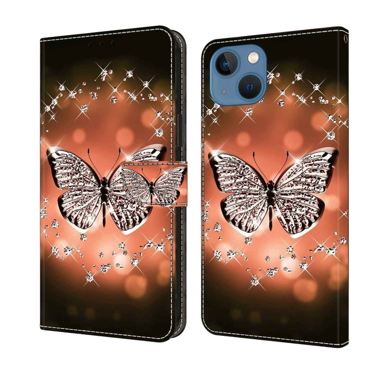 Crystal 3D Shockproof Protective Leather Phone Case, For iPhone 13 / 14, For iPhone 15 Pro