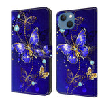 Crystal 3D Shockproof Protective Leather Phone Case, For iPhone 13 / 14, For iPhone 15 Pro