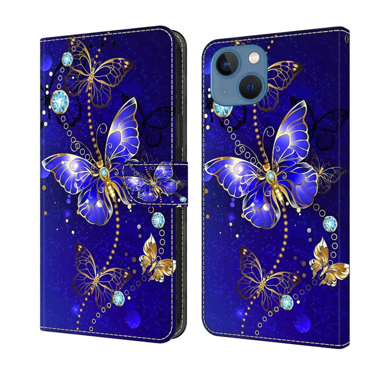 Crystal 3D Shockproof Protective Leather Phone Case, For iPhone 13 / 14, For iPhone 15 Pro