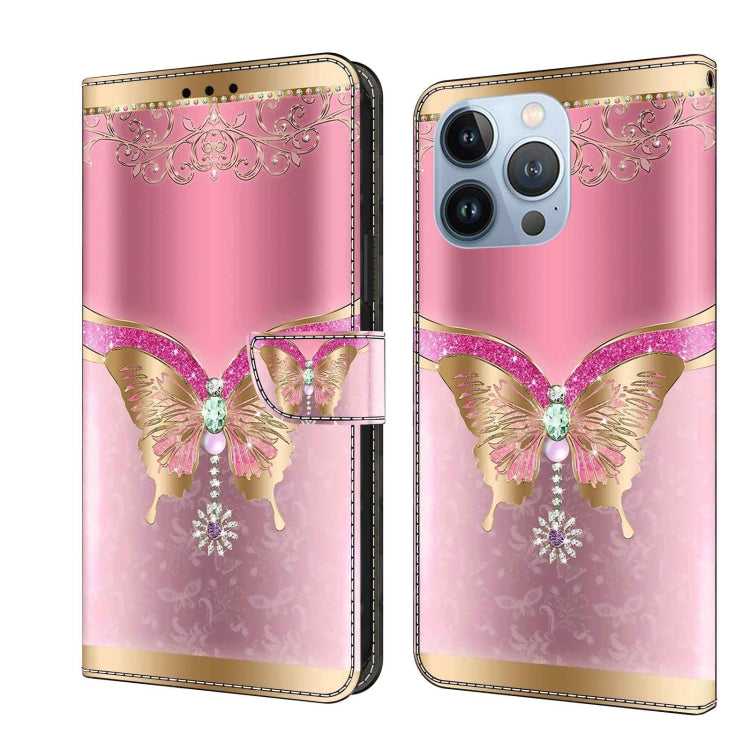 Crystal 3D Shockproof Protective Leather Phone Case, For iPhone 12 Pro Max / 13 Pro Max, For iPhone 13 Pro