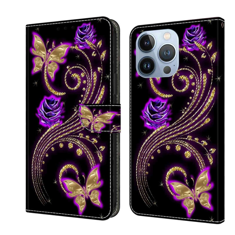 Crystal 3D Shockproof Protective Leather Phone Case, For iPhone 12 Pro Max / 13 Pro Max, For iPhone 13 Pro