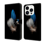 Crystal 3D Shockproof Protective Leather Phone Case, For iPhone 14 Pro, For iPhone 15 Plus