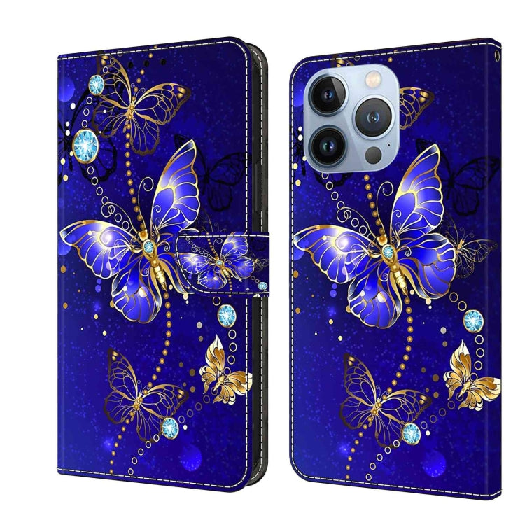 Crystal 3D Shockproof Protective Leather Phone Case, For iPhone 14 Pro Max, For iPhone 15
