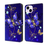 Crystal 3D Shockproof Protective Leather Phone Case, For iPhone 14 Pro, For iPhone 15 Plus