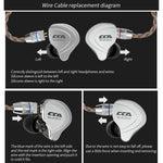 CCA CCA-C10 3,5mm vergoldeter Stecker Zehnfach Hybrid kabelgesteuerter In-Ear-Kopfhörer, mit Mikrofon, ohne Mikrofon