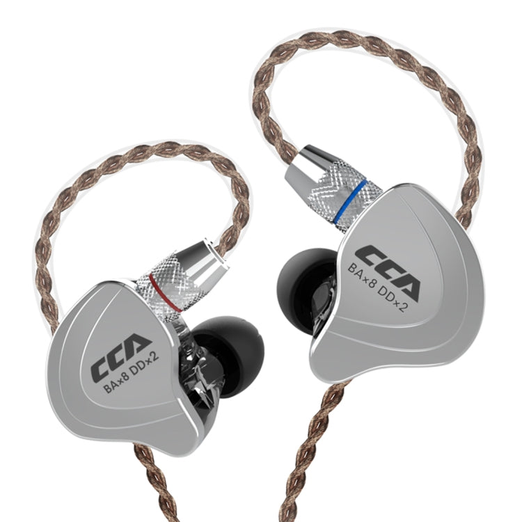 CCA CCA-C10 3,5mm vergoldeter Stecker Zehnfach Hybrid kabelgesteuerter In-Ear-Kopfhörer, mit Mikrofon, ohne Mikrofon
