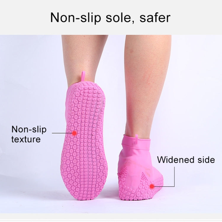 Rutschfester, verdickter, verschleißfester, wasserdichter Schuh-Stiefelüberzug aus Silikon, S, M, L