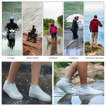Rutschfester, verdickter, verschleißfester, wasserdichter Schuh-Stiefelüberzug aus Silikon, S, M, L