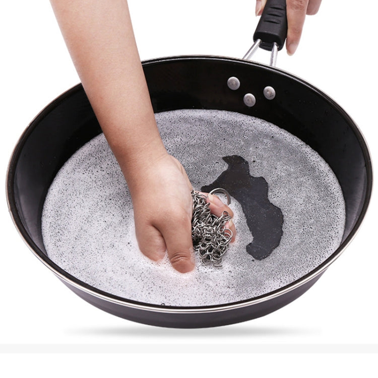 Edelstahl runder Eisenreiniger Topfbürste Schrubber Küchenutensilien Reinigungswerkzeug, 4 x 4 Zoll, 5 x 5 Zoll, 6 x 6 Zoll, 7 x 7 Zoll, 8 x 8 Zoll
