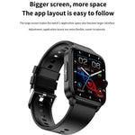 ET540 1,91 Zoll IP67 wasserdichte Smartwatch mit Silikonarmband, unterstützt EKG / nicht-invasive Blutzuckermessung, ET540 (Blau), ET540 (Rot)
