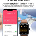 ET540 1,91 Zoll IP67 wasserdichte Smartwatch mit Silikonarmband, unterstützt EKG / nicht-invasive Blutzuckermessung, ET540 (Blau), ET540 (Rot)