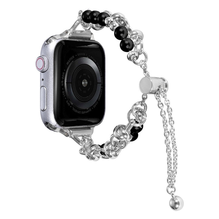 Perlenarmband Metallarmband, Für Apple Watch SE 2023 44mm, Für Apple Watch Ultra 49mm, Für Apple Watch 8 41mm, Für Apple Watch SE 2023 40mm, Für Apple Watch Ultra 2 49mm, Für Apple Watch 8 45mm, Für Apple Watch SE 2022 40mm