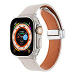 Magnetische Schnalle Lederarmband mit Hautgefühl, Für Apple Watch SE 2023 44mm, Für Apple Watch Ultra 49mm, Für Apple Watch SE 2023 40mm, Für Apple Watch SE 2022 40mm, Für Apple Watch Serie 9 41mm, Für Apple Watch SE 2022 44mm