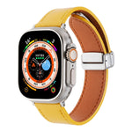 Magnetische Schnalle Lederarmband mit Hautgefühl, Für Apple Watch SE 2023 44mm, Für Apple Watch Ultra 49mm, Für Apple Watch SE 2023 40mm, Für Apple Watch SE 2022 40mm, Für Apple Watch Serie 9 41mm, Für Apple Watch SE 2022 44mm