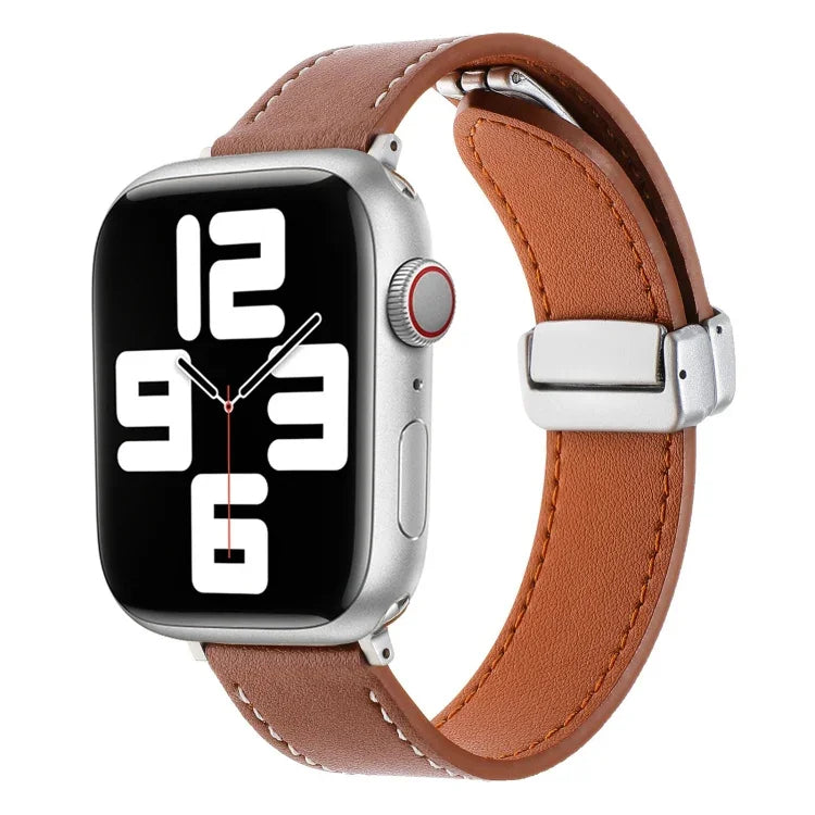 Magnetverschluss, Lederarmband in angenehmer Haptik, für Apple Watch Serie 4 (40 mm), Apple Watch (38 mm), Apple Watch Serie 3 (38 mm), Apple Watch Serie 3 (42 mm), Apple Watch Serie 2 (42 mm) und Apple Watch Serie 2 (38 mm)