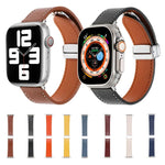 Magnetverschluss, Lederarmband in angenehmer Haptik, für Apple Watch Serie 4 (40 mm), Apple Watch (38 mm), Apple Watch Serie 3 (38 mm), Apple Watch Serie 3 (42 mm), Apple Watch Serie 2 (42 mm) und Apple Watch Serie 2 (38 mm)