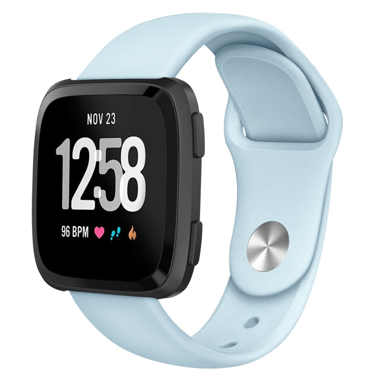 For Fitbit Versa 2 / Fitbit Versa / Fitbit Versa Lite Solid Color Silicone Replacement Strap Watchband, Size:L