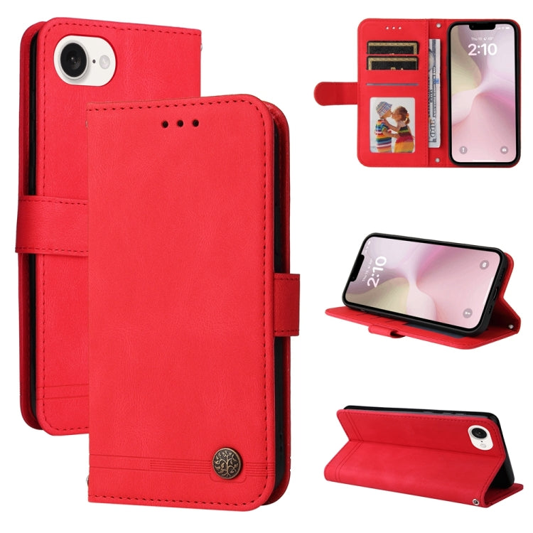 Handyhülle aus Leder mit „Lebensbaum“-Haptik, für iPhone 17e / 16e, für iPhone 17 Pro Max, für iPhone 17 Pro, für iPhone 17, für iPhone Air, für iPhone 16 Pro Max, für iPhone 16 Pro, für iPhone 16 Plus, für iPhone 16