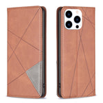 Handyhülle aus magnetischem Leder mit Rautenmuster, für iPhone 17 Pro Max, für iPhone 17 Pro, für iPhone 17, für iPhone Air, für iPhone 16 Pro Max, für iPhone 16 Pro, für iPhone 16 Plus, für iPhone 16