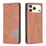 Handyhülle aus magnetischem Leder mit Rautenmuster, für iPhone 17 Pro Max, für iPhone 17 Pro, für iPhone 17, für iPhone Air, für iPhone 16 Pro Max, für iPhone 16 Pro, für iPhone 16 Plus, für iPhone 16