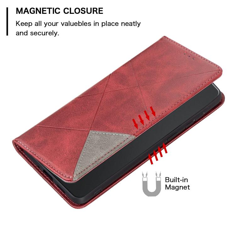 Handyhülle aus magnetischem Leder mit Rautenmuster, für iPhone 17 Pro Max, für iPhone 17 Pro, für iPhone 17, für iPhone Air, für iPhone 16 Pro Max, für iPhone 16 Pro, für iPhone 16 Plus, für iPhone 16