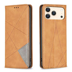 Handyhülle aus magnetischem Leder mit Rautenmuster, für iPhone 17 Pro Max, für iPhone 17 Pro, für iPhone 17, für iPhone Air, für iPhone 16 Pro Max, für iPhone 16 Pro, für iPhone 16 Plus, für iPhone 16