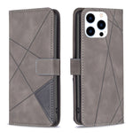 Magnetische Schnalle Rauten Textur Leder Handyhülle, Für iPhone 17 Pro Max, Für iPhone 17 Pro, Für iPhone 17, Für iPhone Air, Für iPhone 16 Pro Max, Für iPhone 16 Pro, Für iPhone 16 Plus, Für iPhone 16
