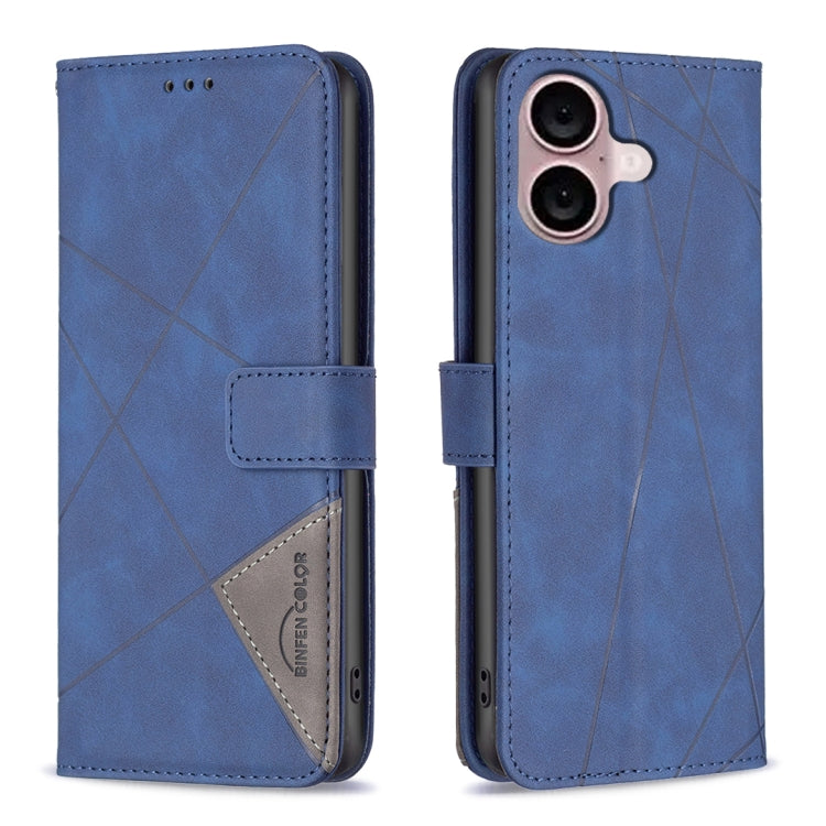 Magnetische Schnalle Rauten Textur Leder Handyhülle, Für iPhone 17 Pro Max, Für iPhone 17 Pro, Für iPhone 17, Für iPhone Air, Für iPhone 16 Pro Max, Für iPhone 16 Pro, Für iPhone 16 Plus, Für iPhone 16