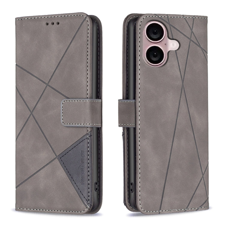 Magnetische Schnalle Rauten Textur Leder Handyhülle, Für iPhone 17 Pro Max, Für iPhone 17 Pro, Für iPhone 17, Für iPhone Air, Für iPhone 16 Pro Max, Für iPhone 16 Pro, Für iPhone 16 Plus, Für iPhone 16
