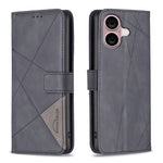 Magnetische Schnalle Rauten Textur Leder Handyhülle, Für iPhone 17 Pro Max, Für iPhone 17 Pro, Für iPhone 17, Für iPhone Air, Für iPhone 16 Pro Max, Für iPhone 16 Pro, Für iPhone 16 Plus, Für iPhone 16