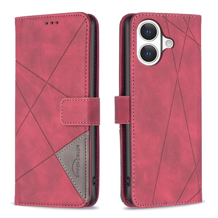 Magnetische Schnalle Rauten Textur Leder Handyhülle, Für iPhone 17 Pro Max, Für iPhone 17 Pro, Für iPhone 17, Für iPhone Air, Für iPhone 16 Pro Max, Für iPhone 16 Pro, Für iPhone 16 Plus, Für iPhone 16
