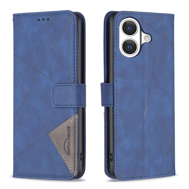 Magnetische Schnalle Rauten Textur Leder Handyhülle, Für iPhone 17 Pro Max, Für iPhone 17 Pro, Für iPhone 17, Für iPhone Air, Für iPhone 16 Pro Max, Für iPhone 16 Pro, Für iPhone 16 Plus, Für iPhone 16