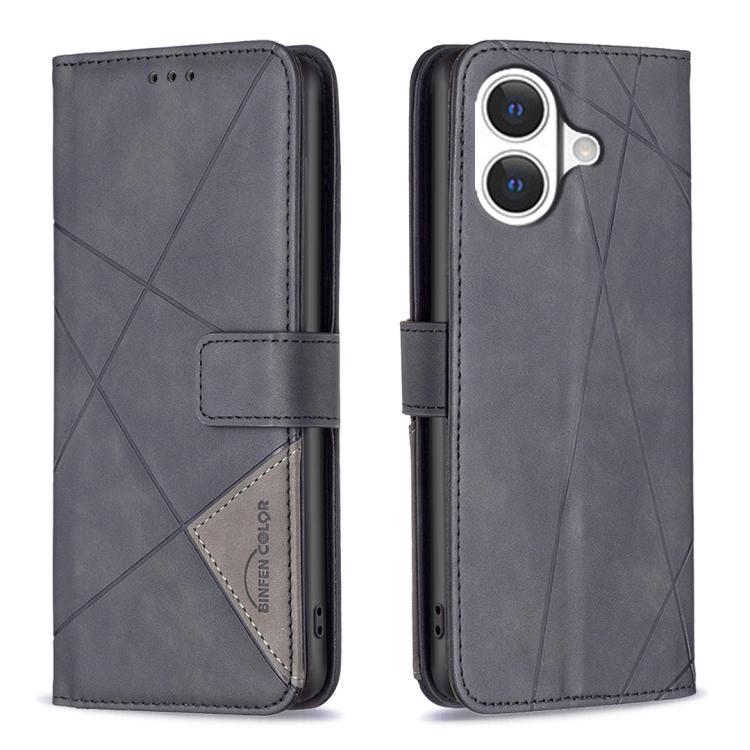 Magnetische Schnalle Rauten Textur Leder Handyhülle, Für iPhone 17 Pro Max, Für iPhone 17 Pro, Für iPhone 17, Für iPhone Air, Für iPhone 16 Pro Max, Für iPhone 16 Pro, Für iPhone 16 Plus, Für iPhone 16