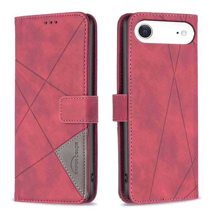 Magnetische Schnalle Rauten Textur Leder Handyhülle, Für iPhone 17 Pro Max, Für iPhone 17 Pro, Für iPhone 17, Für iPhone Air, Für iPhone 16 Pro Max, Für iPhone 16 Pro, Für iPhone 16 Plus, Für iPhone 16