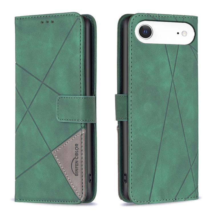 Magnetische Schnalle Rauten Textur Leder Handyhülle, Für iPhone 17 Pro Max, Für iPhone 17 Pro, Für iPhone 17, Für iPhone Air, Für iPhone 16 Pro Max, Für iPhone 16 Pro, Für iPhone 16 Plus, Für iPhone 16