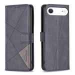 Magnetische Schnalle Rauten Textur Leder Handyhülle, Für iPhone 17 Pro Max, Für iPhone 17 Pro, Für iPhone 17, Für iPhone Air, Für iPhone 16 Pro Max, Für iPhone 16 Pro, Für iPhone 16 Plus, Für iPhone 16