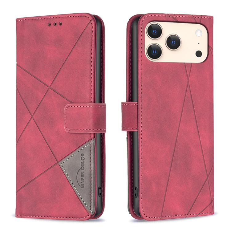 Magnetische Schnalle Rauten Textur Leder Handyhülle, Für iPhone 17 Pro Max, Für iPhone 17 Pro, Für iPhone 17, Für iPhone Air, Für iPhone 16 Pro Max, Für iPhone 16 Pro, Für iPhone 16 Plus, Für iPhone 16