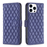 Handyhülle aus Rindsleder mit Diamantgitter und Klappfunktion, für iPhone 17 Pro Max, für iPhone 17 Pro, für iPhone 17, für iPhone Air, für iPhone 16 Pro Max, für iPhone 16 Pro, für iPhone 16 Plus, für iPhone 16