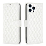 Handyhülle aus Rindsleder mit Diamantgitter und Klappfunktion, für iPhone 17 Pro Max, für iPhone 17 Pro, für iPhone 17, für iPhone Air, für iPhone 16 Pro Max, für iPhone 16 Pro, für iPhone 16 Plus, für iPhone 16