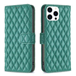 Handyhülle aus Rindsleder mit Diamantgitter und Klappfunktion, für iPhone 17 Pro Max, für iPhone 17 Pro, für iPhone 17, für iPhone Air, für iPhone 16 Pro Max, für iPhone 16 Pro, für iPhone 16 Plus, für iPhone 16