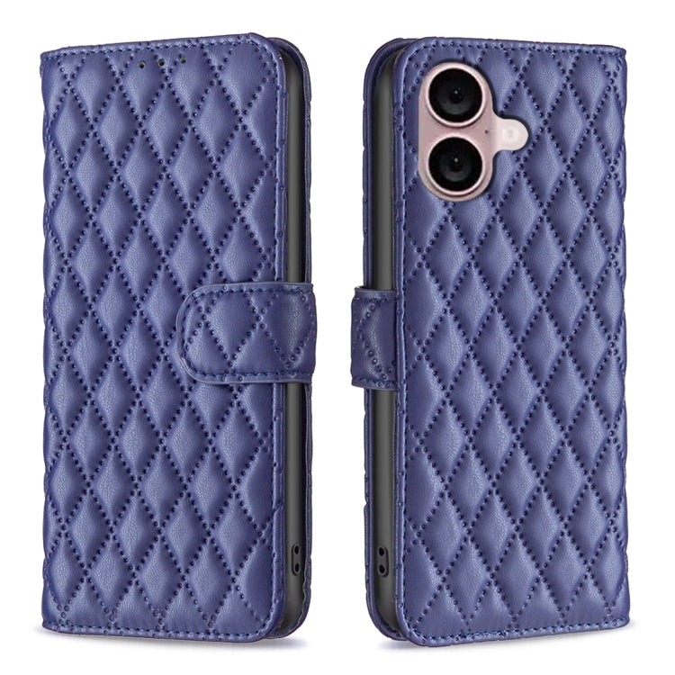 Handyhülle aus Rindsleder mit Diamantgitter und Klappfunktion, für iPhone 17 Pro Max, für iPhone 17 Pro, für iPhone 17, für iPhone Air, für iPhone 16 Pro Max, für iPhone 16 Pro, für iPhone 16 Plus, für iPhone 16