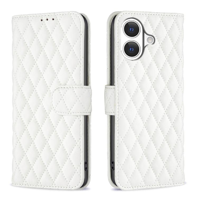 Handyhülle aus Rindsleder mit Diamantgitter und Klappfunktion, für iPhone 17 Pro Max, für iPhone 17 Pro, für iPhone 17, für iPhone Air, für iPhone 16 Pro Max, für iPhone 16 Pro, für iPhone 16 Plus, für iPhone 16