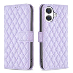 Handyhülle aus Rindsleder mit Diamantgitter und Klappfunktion, für iPhone 17 Pro Max, für iPhone 17 Pro, für iPhone 17, für iPhone Air, für iPhone 16 Pro Max, für iPhone 16 Pro, für iPhone 16 Plus, für iPhone 16