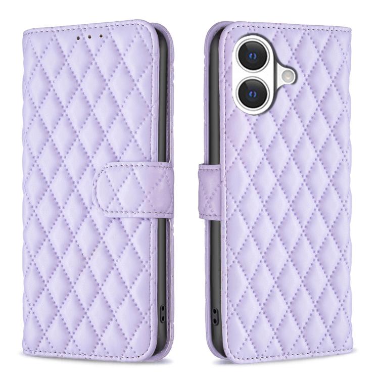 Handyhülle aus Rindsleder mit Diamantgitter und Klappfunktion, für iPhone 17 Pro Max, für iPhone 17 Pro, für iPhone 17, für iPhone Air, für iPhone 16 Pro Max, für iPhone 16 Pro, für iPhone 16 Plus, für iPhone 16