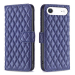 Handyhülle aus Rindsleder mit Diamantgitter und Klappfunktion, für iPhone 17 Pro Max, für iPhone 17 Pro, für iPhone 17, für iPhone Air, für iPhone 16 Pro Max, für iPhone 16 Pro, für iPhone 16 Plus, für iPhone 16